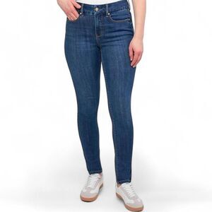 NWT Seven7 blue "Tummyless" high rise skinny jean in “birch”. Size 16.